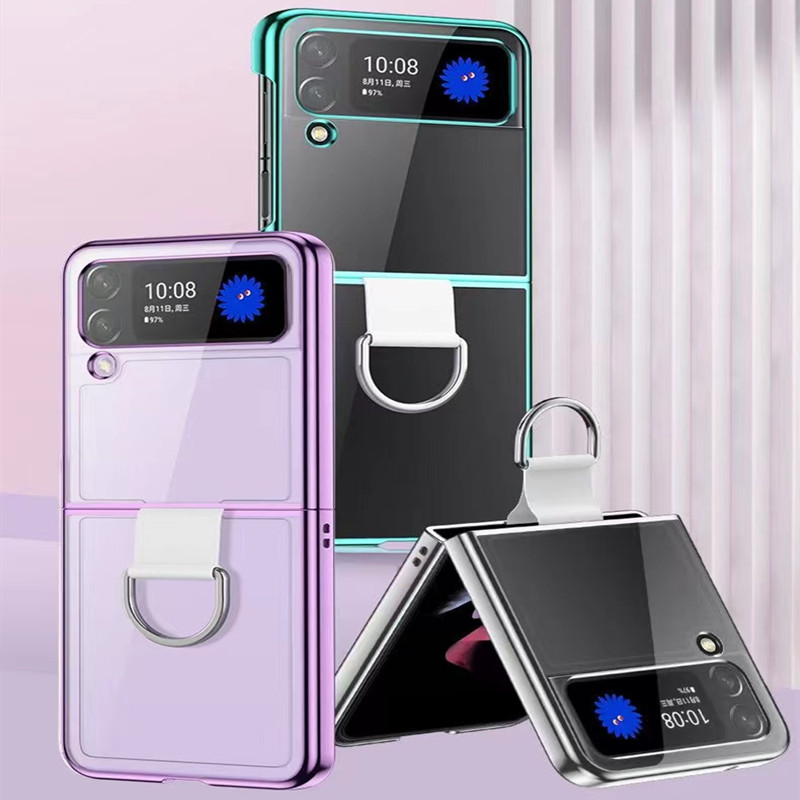 Xe của Samsung zwol4 Cái hộp điện thoại gấp đôi, khóa đeo nhẫn kim loại cầm điện thoại di động, một chiếc cặp bảo vệ điện thoại thông minh có thể bị gấp lại